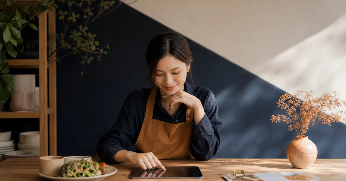 Customer viewing a clear seasonal digital menu on a phone after scanning a QR code